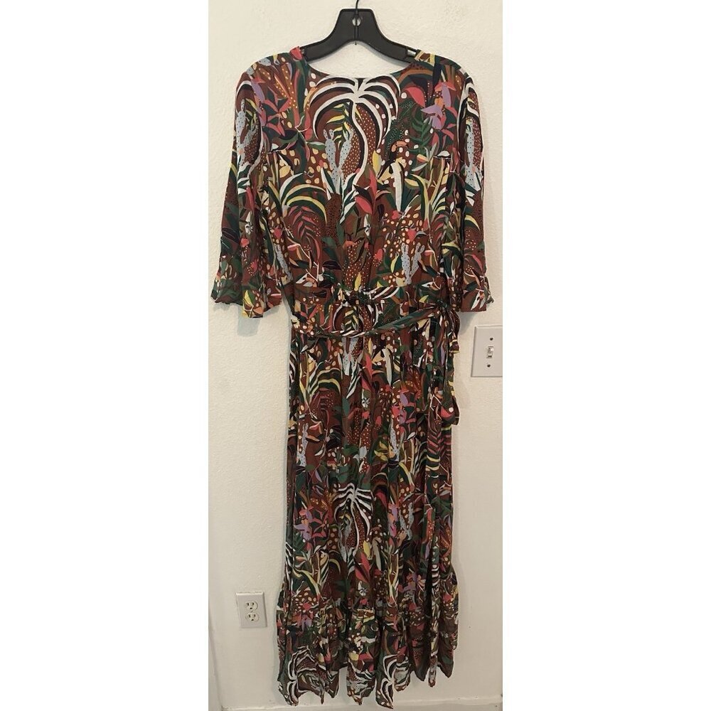 Farm Rio x Anthropologie Fiesta Wrap Maxi Dress Size S - Picture 4 of 16